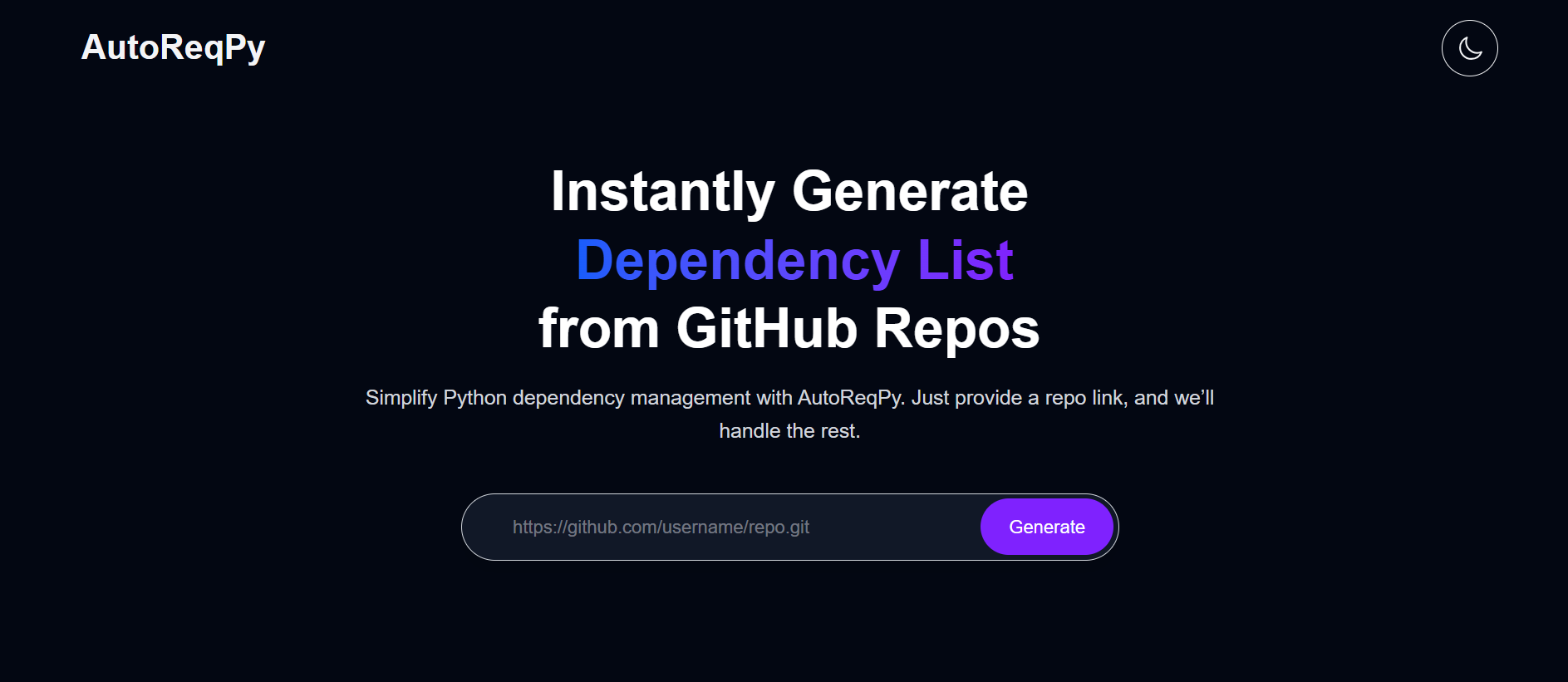 AutoReqPy preview